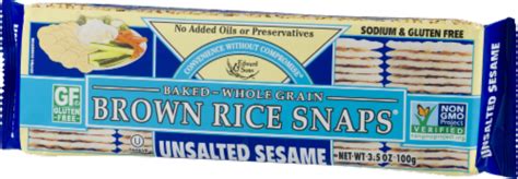 Edward Sons Unsalted Sesame Brown Rice Snaps Oz Kroger