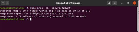 Nmap Command In Linux With Examples Geeksforgeeks