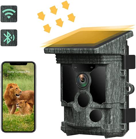 Campark Wifi Trail Camera Solar Powered Native K Fps Mp Bluetooth