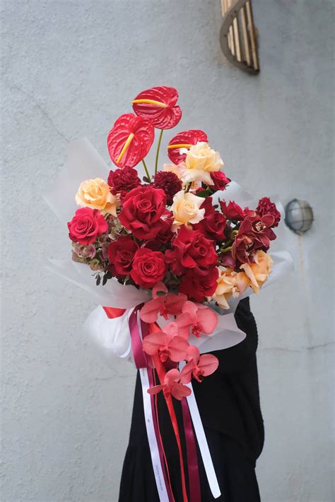 Redly Red Bouquet Baleton Flowerchef