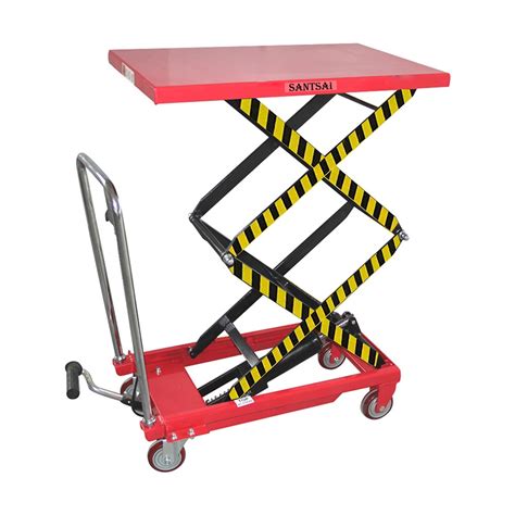 Hydraulic Manual Scissor Lift Table Cart 330lbs | Max Height 50 Inch ...