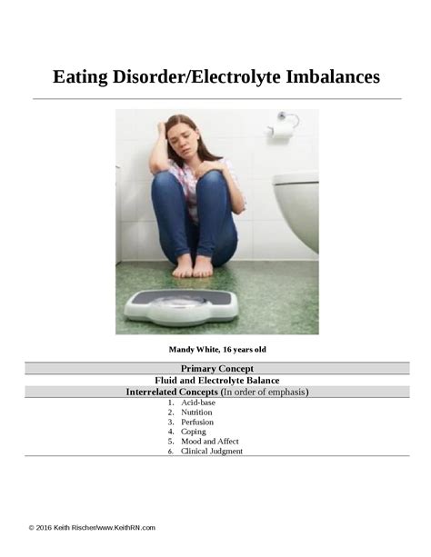 Eating Disorder Electrolyte Imbalances