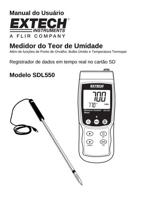 PDF Medidor Do Teor De Umidade Produktinfo Conrad Sensor Do