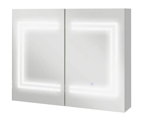 kleankin Armario de Baño con Espejo y Luz LED Mueble de Baño Colgante