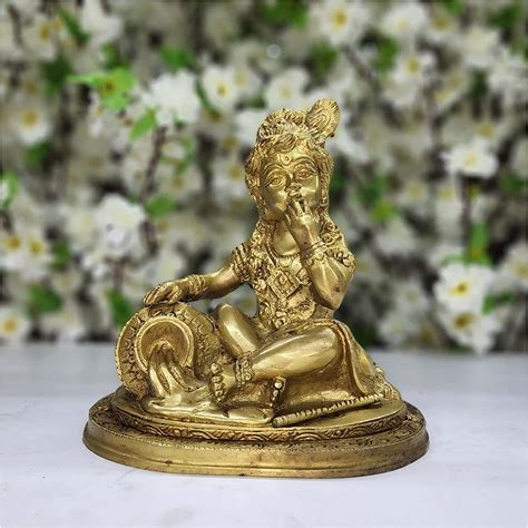 Brass Baby Krishna Statue Laddu Gopal Statue Bal Krishna Idol Hindu God