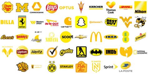 Most famous logos in yellow | Word mark logo, Yellow words, Puzzle logo