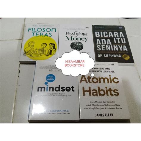 Jual Paket Buku Motivasi Mindset Atomic Habits Filosofi Teras The