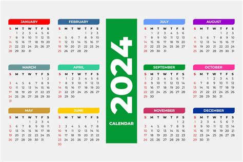 Plantilla De Calendario 2024 Vector Editable 12717844 Vector En Vecteezy