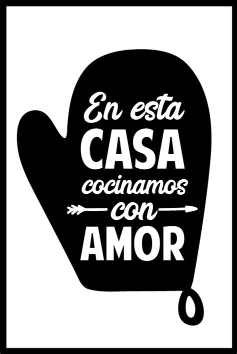 Cuadro Cocina Frase De Amor De Cocina TenVinilo