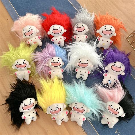 15cm Stuffed Naked Doll Colorful Mess Hair Deciduous Teeth 12