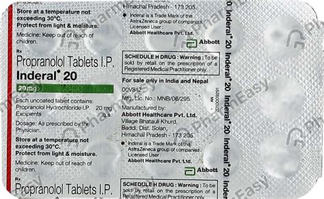 Inderal Mg Tablet Uses Side Effects Price Dosage Pharmeasy