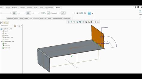 SHEET METAL IN CREO TUTORIAL 1 YouTube