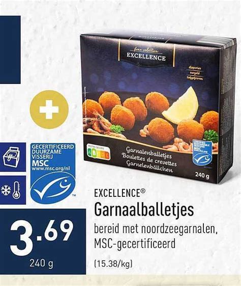 Excellence Garnaalballetjes Promotie Bij ALDI