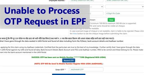 Unable To Process Otp Request In Epf What To Do