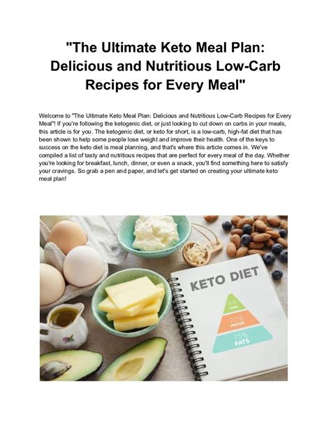 Calaméo The Ultimate Keto Meal Plan Delicious And Nutritious Low Carb Recipes For Every Meal