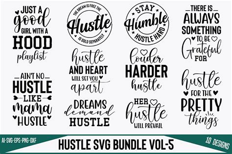 HUSTLE SVG BUNDLE VOL 5 Graphic By Creativemim2001 Creative Fabrica