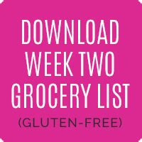 GROCERY LISTS 8 WEEK BIKINI PROGRAM Tone It Up