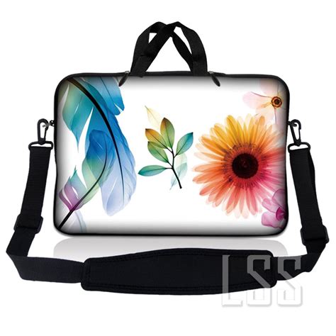 Daisy Flower Leaves Floral Laptop Notebook Sleeve Carrying Case with ...