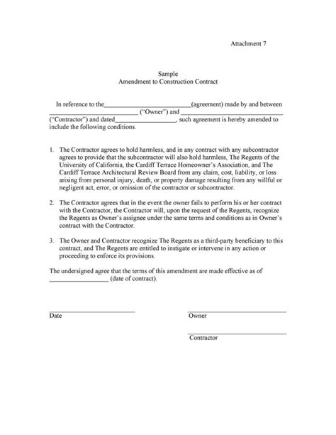 44 Professional Contract Amendment Templates And Samples ᐅ Templatelab