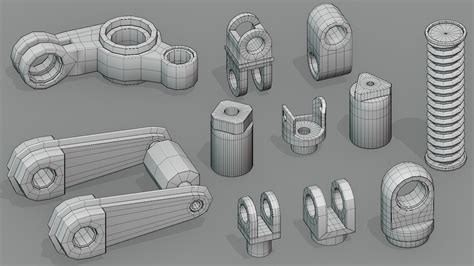 Hard Surface Industrial Kitbash Volume 1 3d Model 14 Blend Dae Fbx Obj Free3d