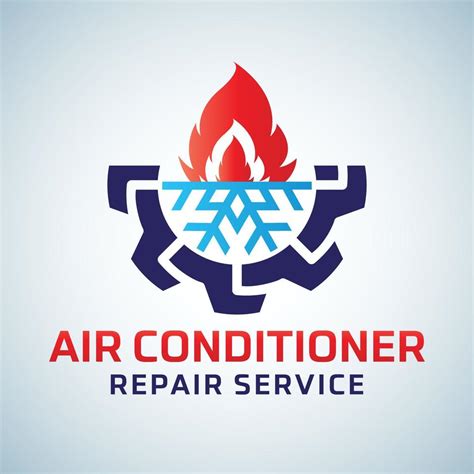 Air Conditioning And Ventilation Repair Logo. Adjusting, Service ...