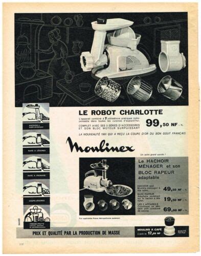 Advertising Moulinex Le Robot Charlotte Ebay