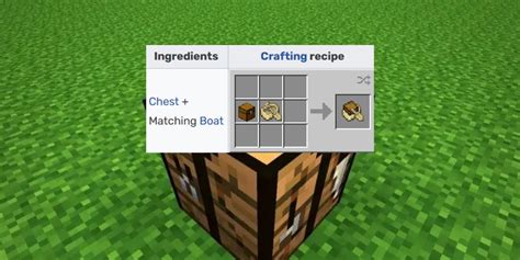 Minecraft - How to Craft a Boat With Chest