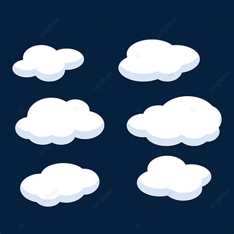 Aerial Cartoon Clipart Hd PNG, Cartoon Illustration Aerial White Clouds ...