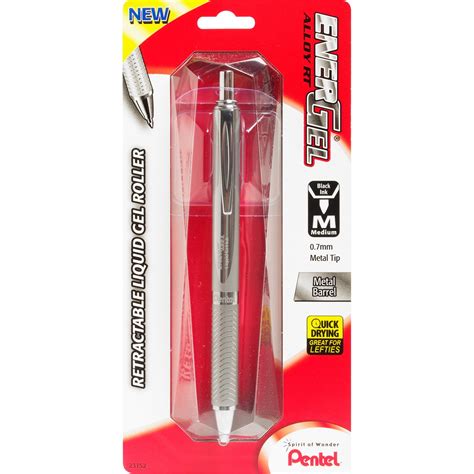 Pentel Penbl407bp Energel Alloy Retractable Gel Pens 1 Pack