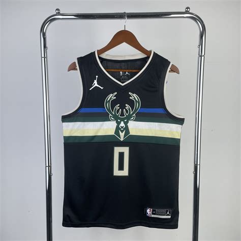 Jersey Milwaukee Bucks Damian Lillard Black Edition Shark Outlet