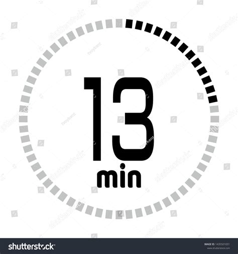 13 Minutes Countdown Timer Digital Counter Stock Vector (Royalty Free ...