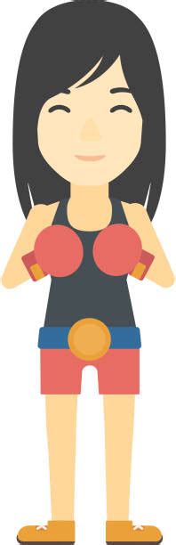 Kick Boxing Woman White Background Stock Vectors Istock