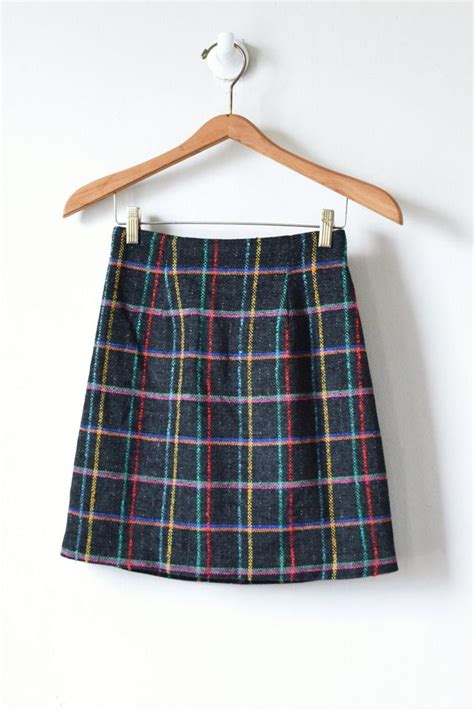 Vintage 90s Plaid Mini Skirt Urban Outfitters