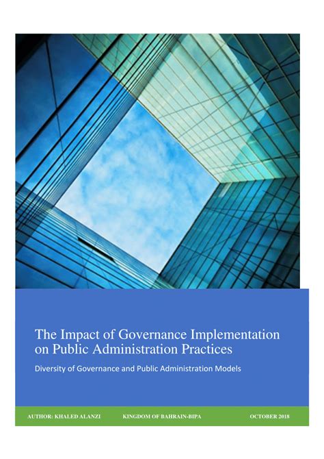 PDF The Impact Of Governance Implementation On Public Administration