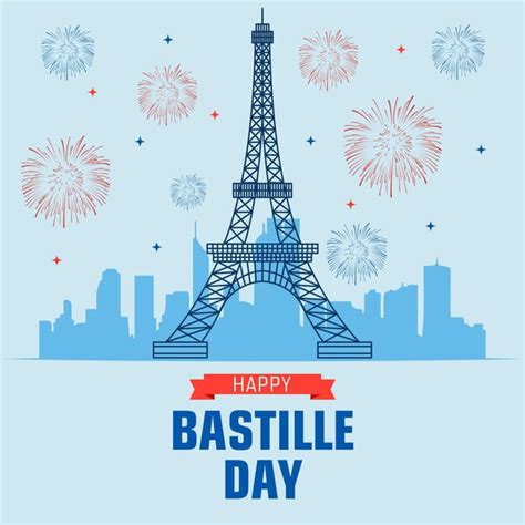 Happy Bastille Day Illustration Vectorielle De La Fête Nationale