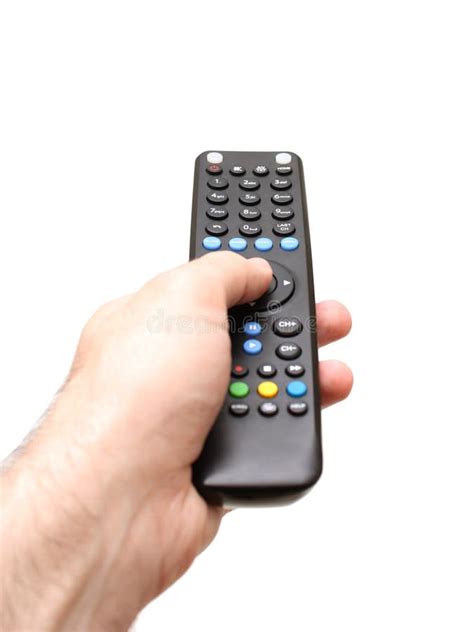 Hand Holding A TV Remote Stock Photo Image Of Isolated 55023186