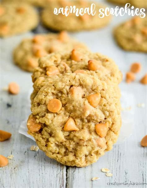 Oatmeal Scotchies Butterscotch Oatmeal Cookies