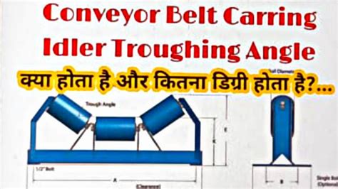 Conveyor Belt carring idler Troughing angle कनवयर बलट आइडलर