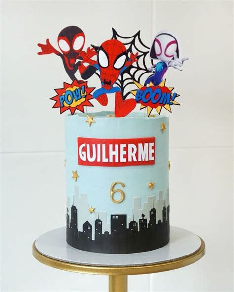 Spidey And Friends Cake In 2024 Spiderman Birthday Cake Friends