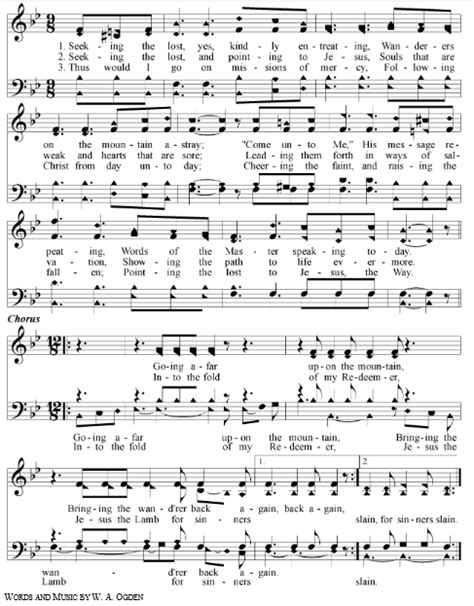 Seeking The Lost Hymn Music Southern Gospel Music Hymn