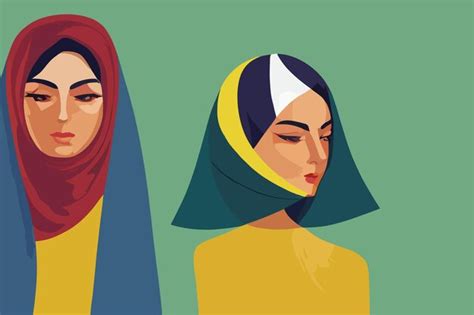 Duas Mulheres Iranianas Orgulhosas Vestindo Um Hijab E Um Sheikle