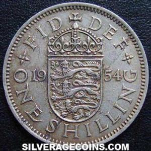 Elizabeth Ii British Shilling England Silver Age Coins