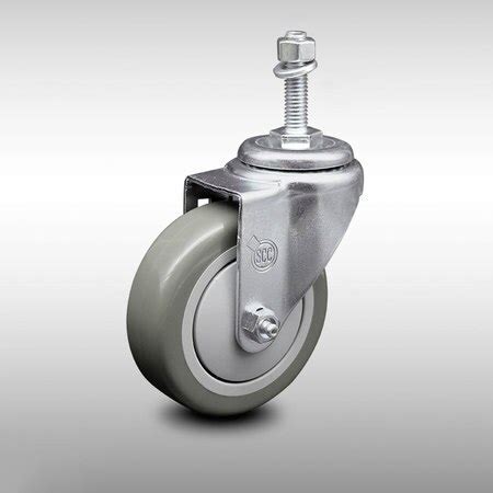 Service Caster 4 Inch SS Gray Polyurethane Wheel Swivel 3 8 Inch