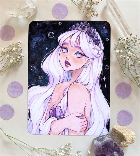 Moon Mermaid Art Print Mermay 2021 Watercolor Artwork - Etsy