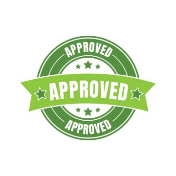 Approved Badge Design Stamp Approved Seal Certified Stamp Approved