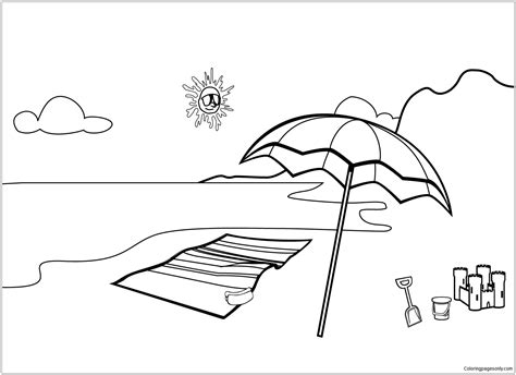 Beach Theme Coloring Pages Free Printable Coloring Pages