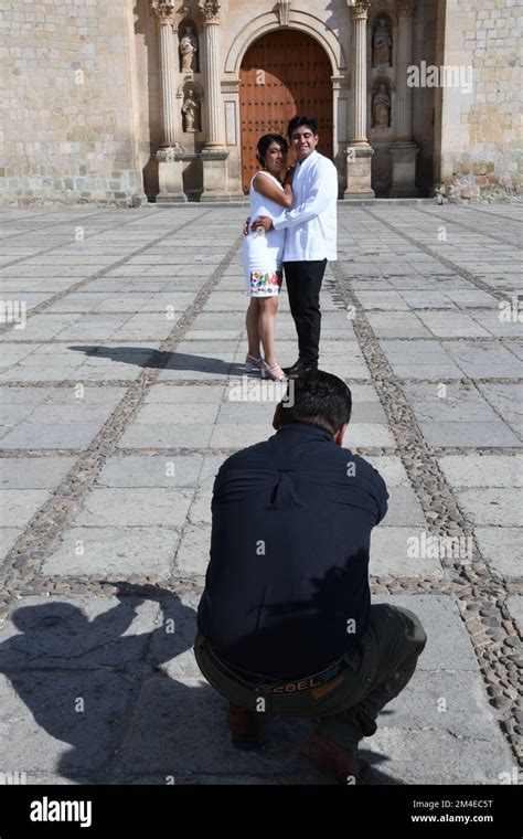 Oaxaca Oaxaca Usa Th Dec A Couple Poses For Engagement