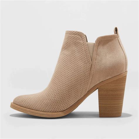 Universal Thread Women S Avalyn Microsuede Laser Cut Booties Shop The