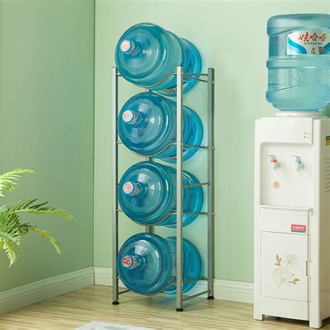 Kepooman 4-Tier Water Bottle Holder Cooler Jug Rack, 5 Gallon Bottle ...