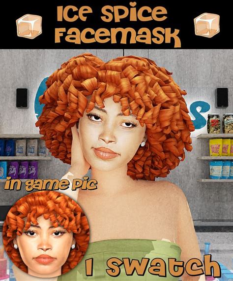 Ice Spice Facemask Cutiepoegirl Ice And Spice Sims 4 Cc Makeup